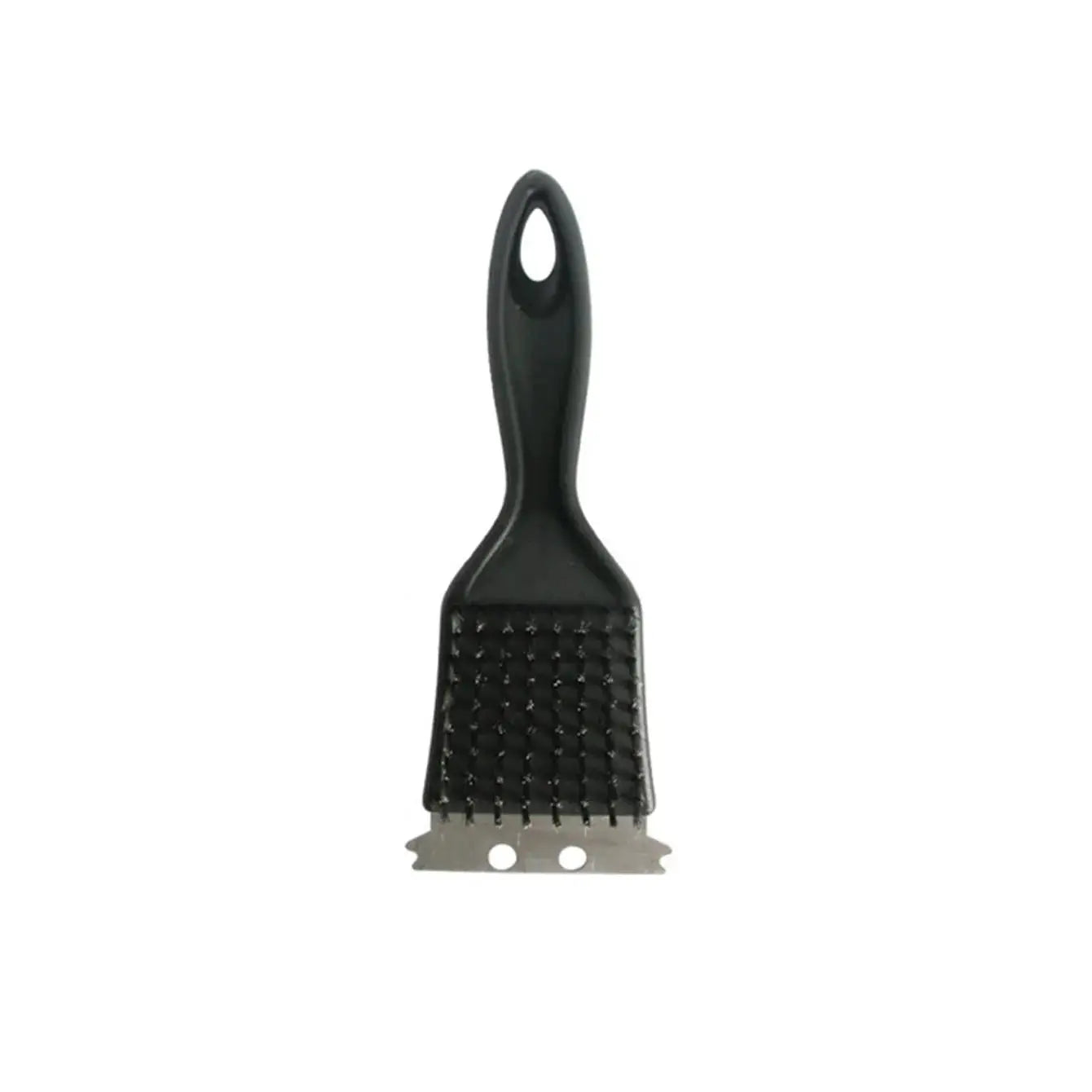 Two In One Stainless Steel Cleaning Brush With Wire Scrub And Integrated Blade For Grills Barbecue And Bakeware