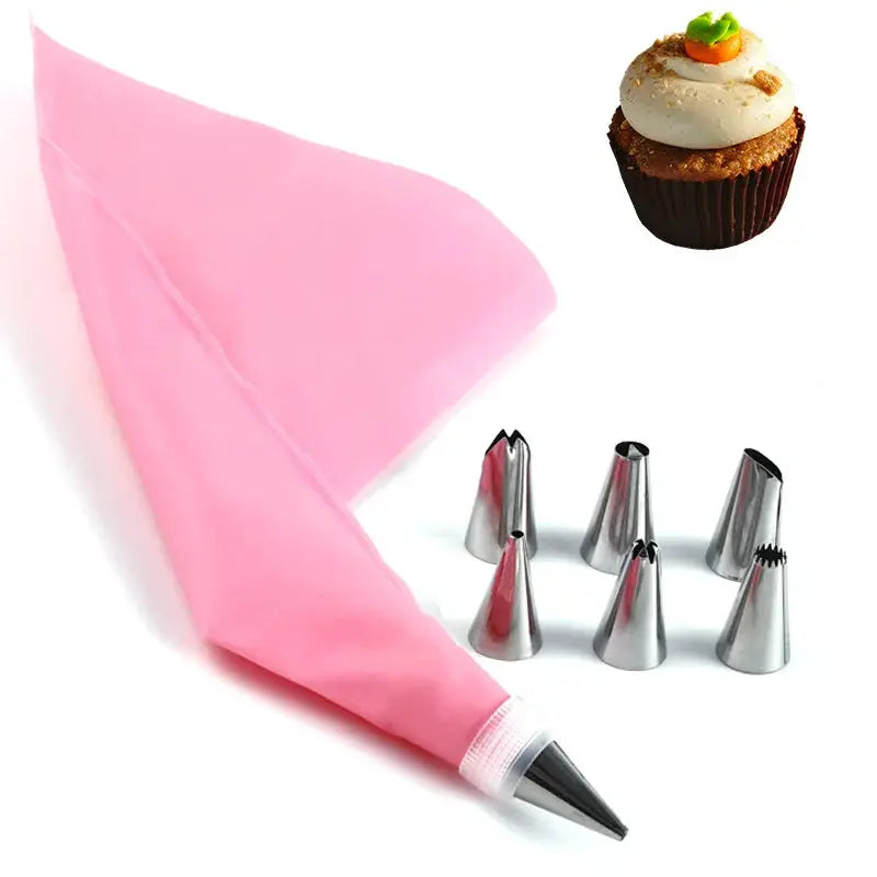 Stainless Steel Pastry Bag And Nozzle Set For Cake Decorating Confectionery Tools And Kitchen Accessories