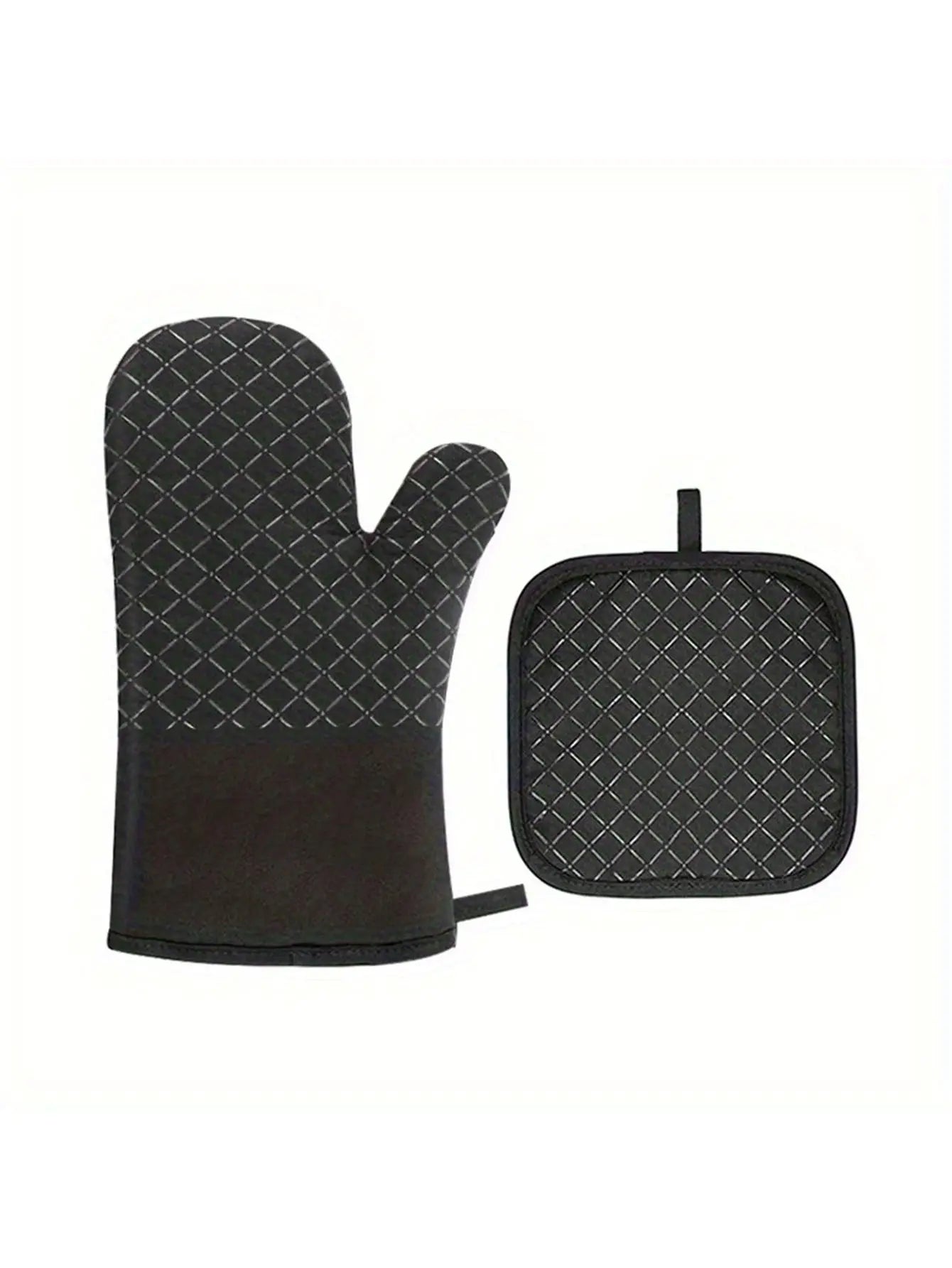 Microwave Cotton Baking Gloves Anti Scalding Heat Resistant Oven Mitts Non Slip Insulation Gloves For Bakeware