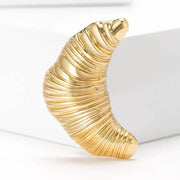 Enamel Croissant Brooches For Women And Men Unisex Animal Motifs Pins Zinc Alloy Jewelry Accessories Lapel Backpack