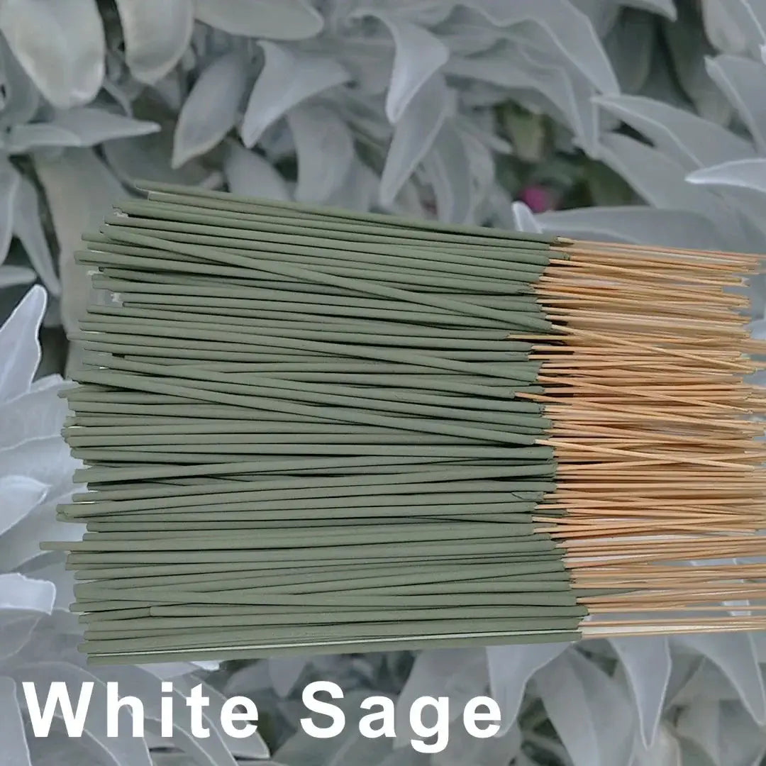 White Sage Incense Sticks Pack 20 50 8.66 Inch Long For Yoga And Meditation Purifies Mind And Eliminates Negative Energy
