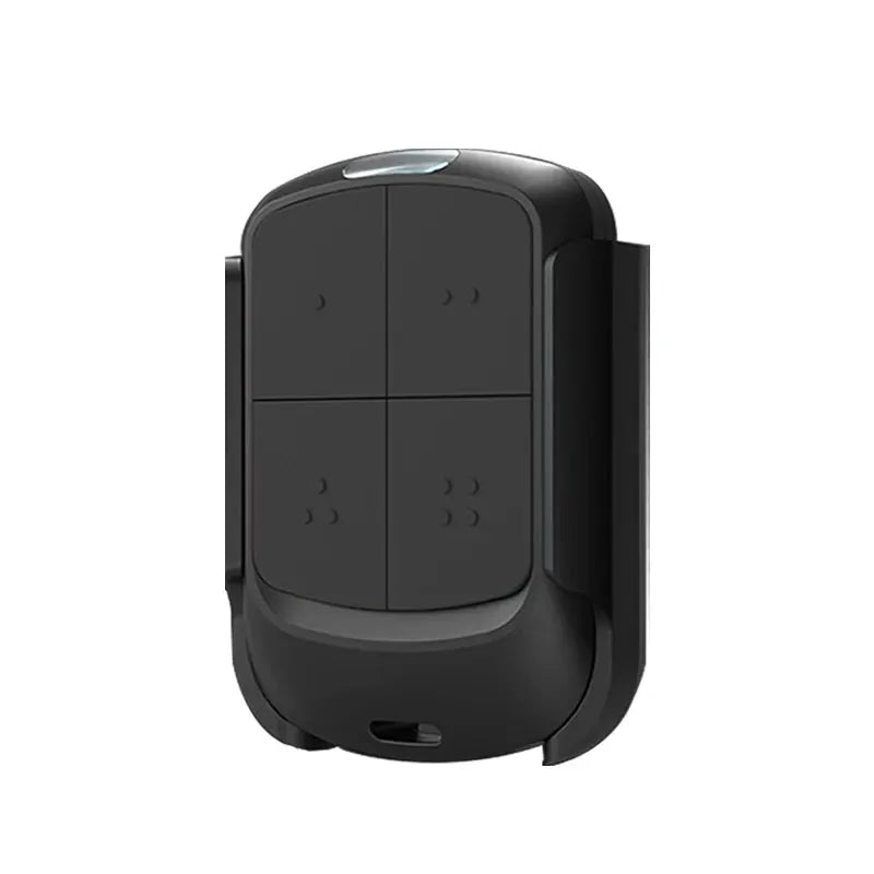 Multifrequency garage door remote duplicator, black four-button device