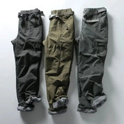 Tooling Pants waterproof fleece cargo pants; multi-pocket, loose straight fit in black, olive, gray (3pc) Simples Market.