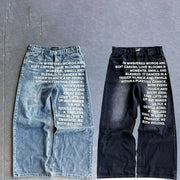 Y2K Vintage American Jeans Wide Leg Harajuku Streetwear Men Women