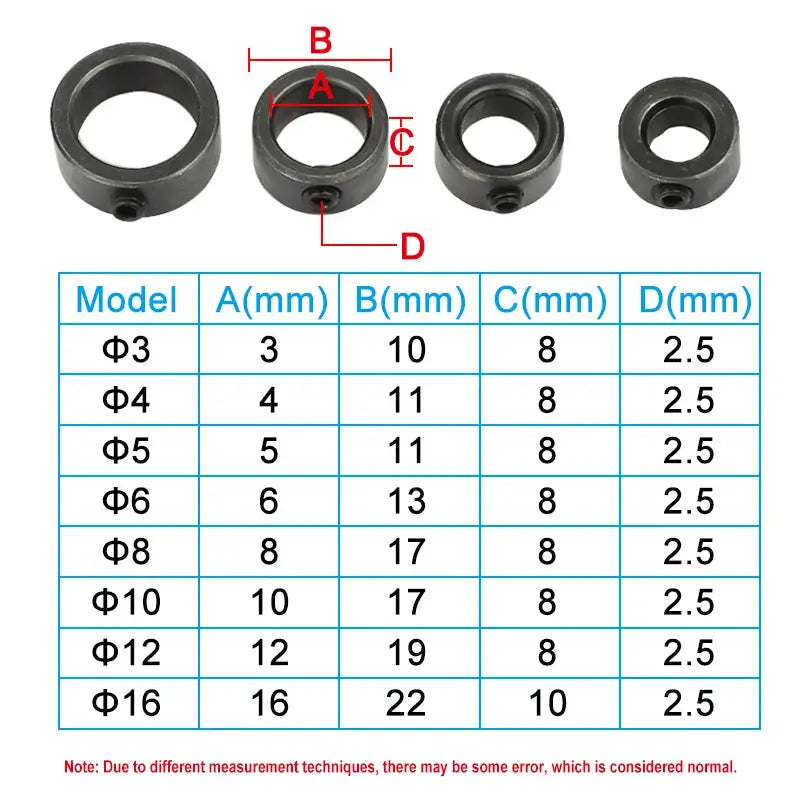 8 Piece Silver Drill Bit Limit Ring Set For Woodworking With Mini Wrench Positioning Ring And Drill Bit Adjustment Tool