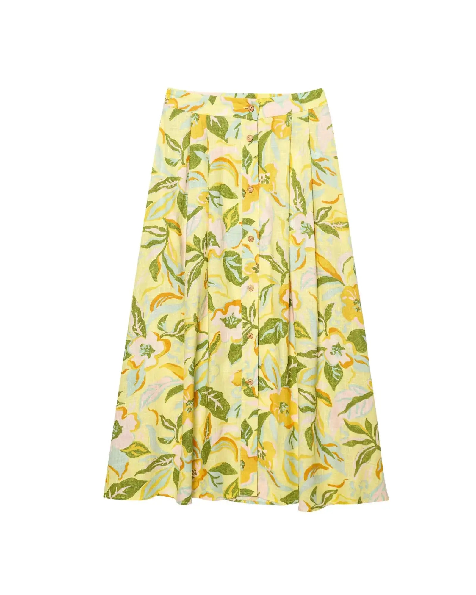 Floral Print Two Piece Set Women Crop Camisole A Line Skirt Beachwear