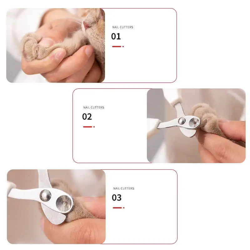 Circular Hole Cat Nail Scissors And Dog Nail Clippers Pro Toe Claw Trimmer For Small Pets Grooming Supplies