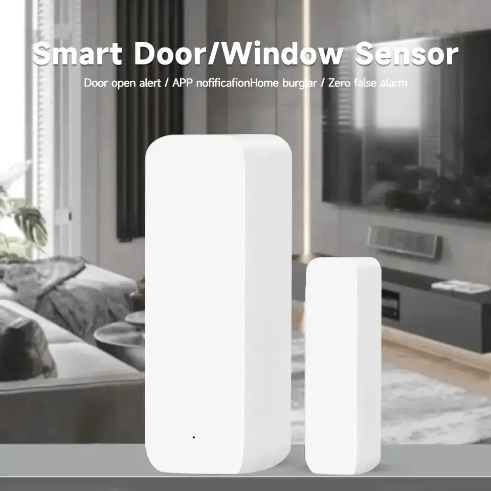 Smart door/window sensor set in white by Simples Market, 2-piece Zigbee/WiFi