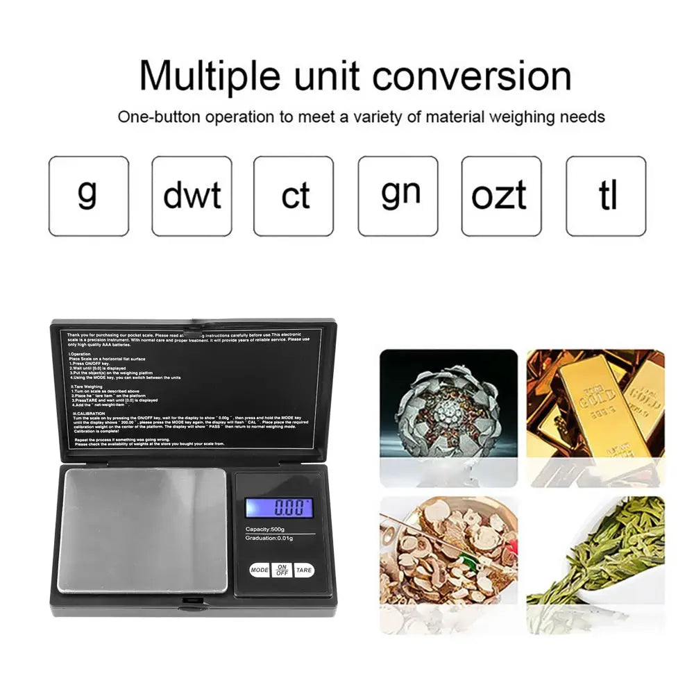 Etekcity Mini Jewelry Scale 0.01g Stainless Steel Pocket Digital Scale For Jewelry Gems Postage And Kitchen