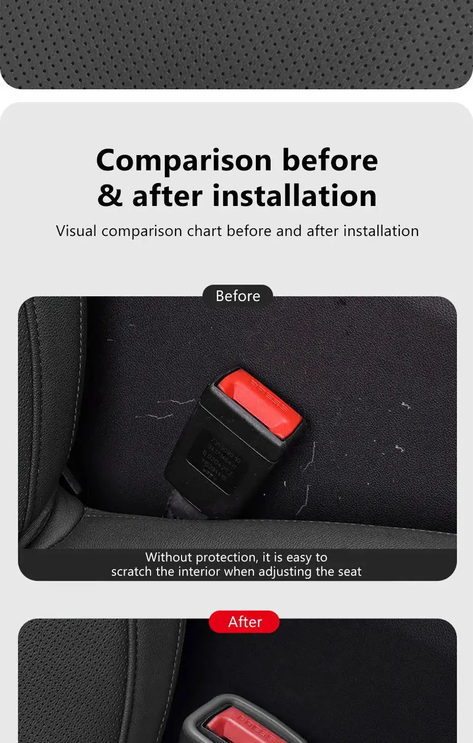 Car seat belt slot fixers 2pcs; anti-slip silicone holders by Simples Market for buckle area