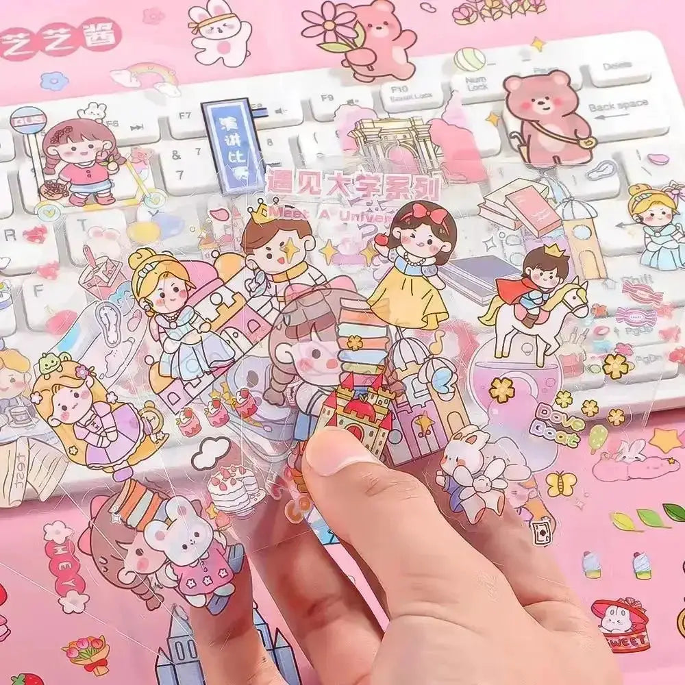 Kawaii PET Cartoon Stickers 100 50 20 10 Pieces for Scrapbooking Journaling DIY Stationery Decoration