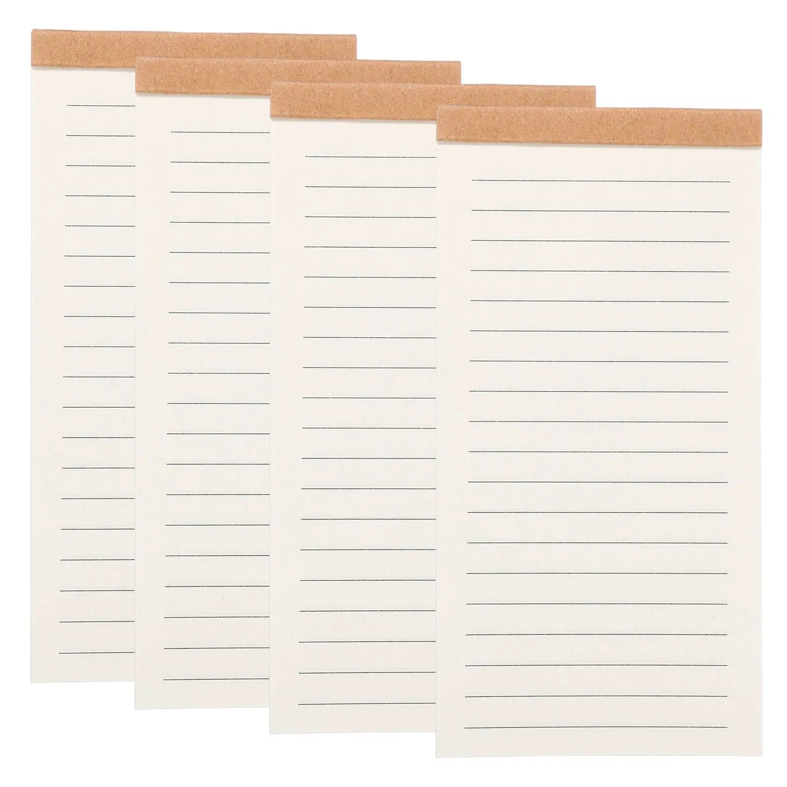 Simples Market 4-pack pocket field-notes notepads, 50 sheets each, beige with cork-top band, lined pages