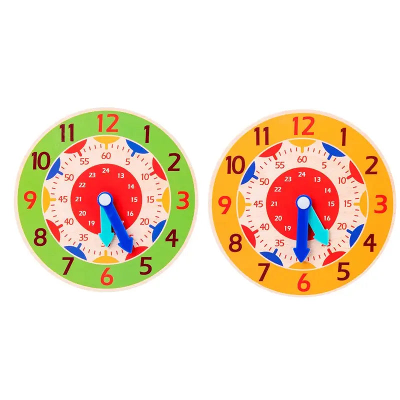 Kids Montessori Wooden Clock Toy For Time Learning Educational Aid For Children Primary School Age 3 12 Tell Time Toy