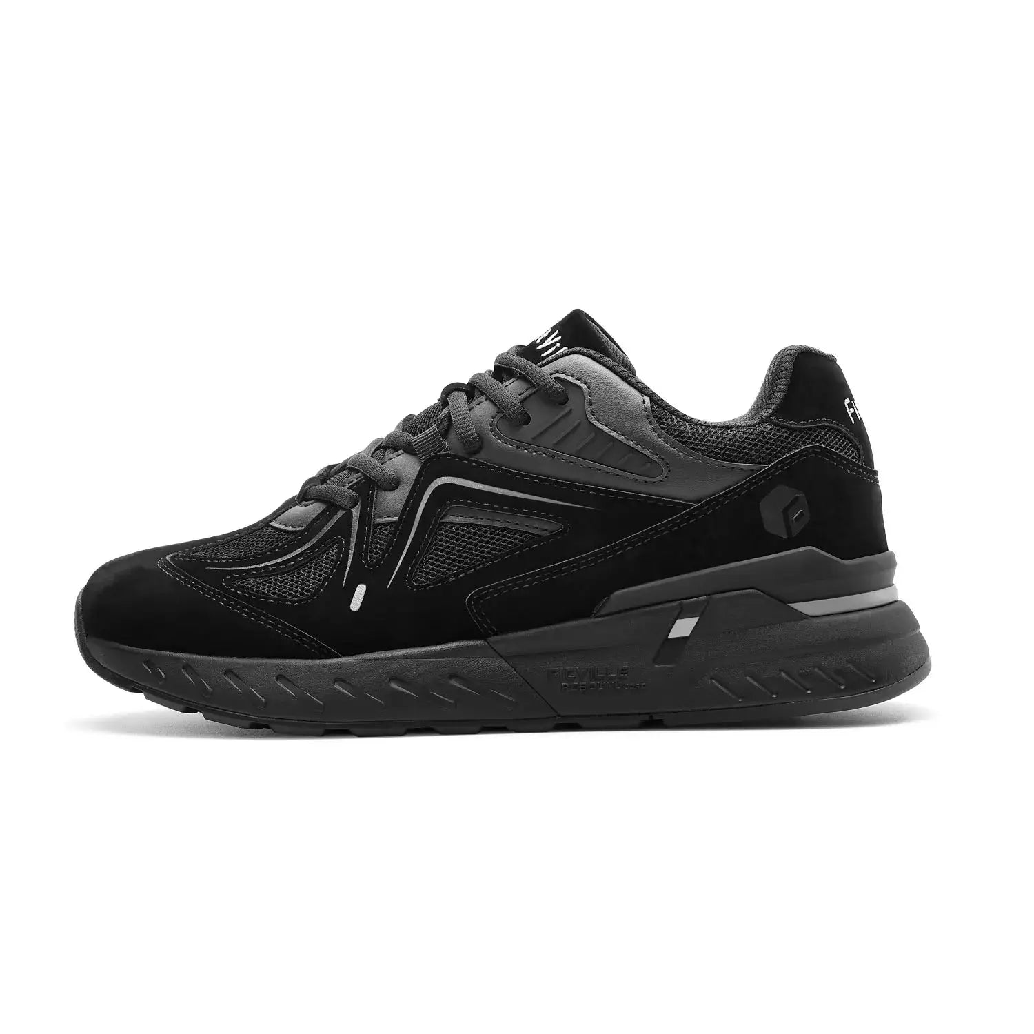 Men's Fittington walking shoes, extra wide, black and gray non-slip sneakers for flat feet