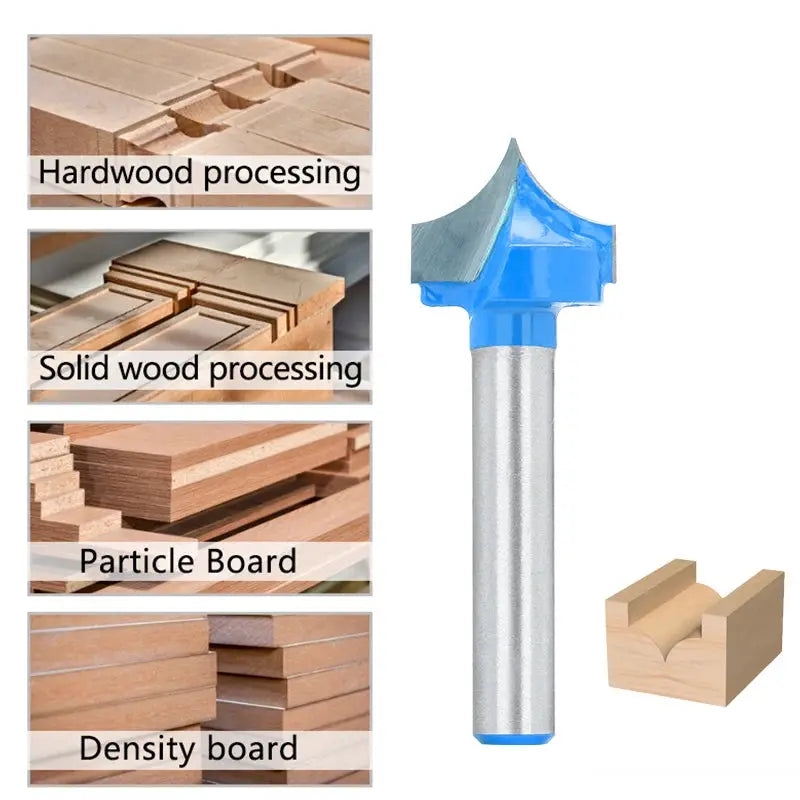 XCAN 6mm Shank CNC Round Nose Milling Cutter Solid Carbide Bit For Woodworking 12-32mm Round Point Cut Bit 1pc