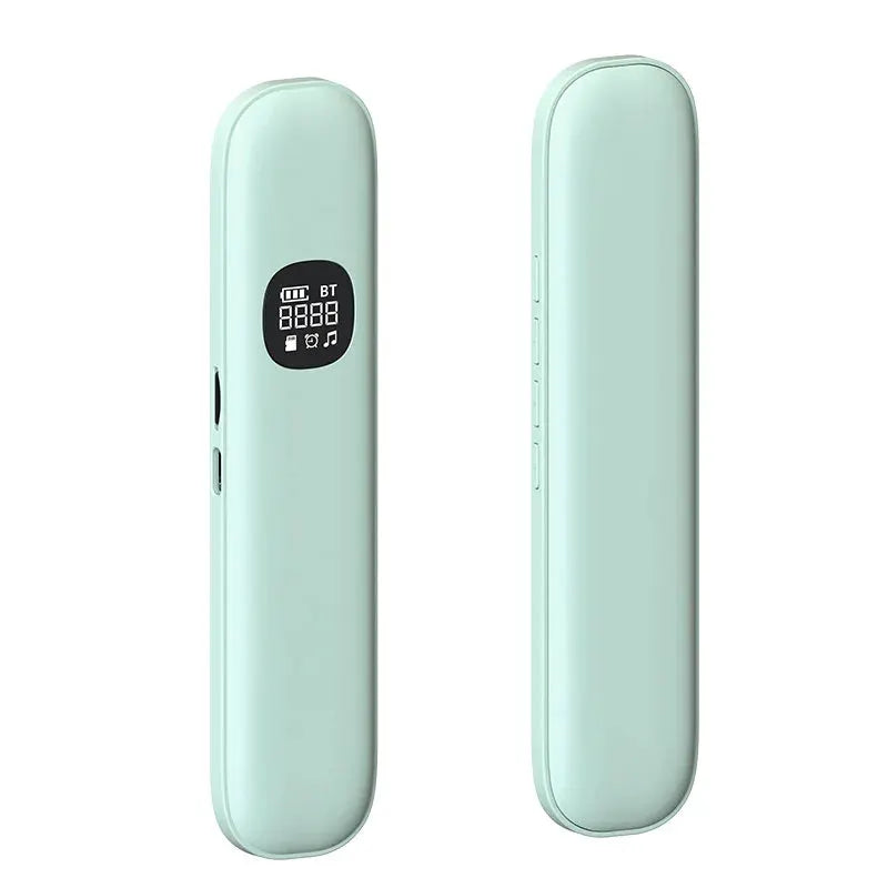 Under pillow bone conduction Bluetooth speaker in mint green with LED display by Simples Market