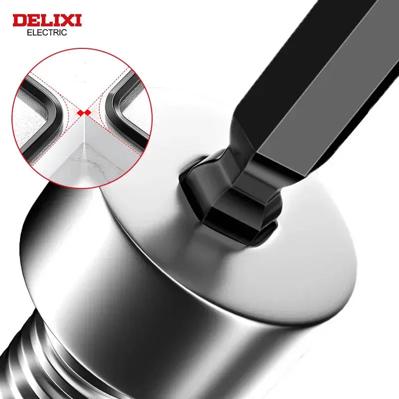 Delixi Electric Allen Key Set Hex Wrench Kit With Sleeve Universal Torque Long Metric For Motorcycles And Bicycles