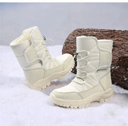Mens Winter Boots Waterproof Plush Lined Non Slip Outdoor Hiking Ankle Boots All Weather Warmth