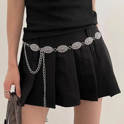BohoLux Ethnic Waist Chain Belt For Women Bohemian Metal Belt Dress Accessory Retro Look