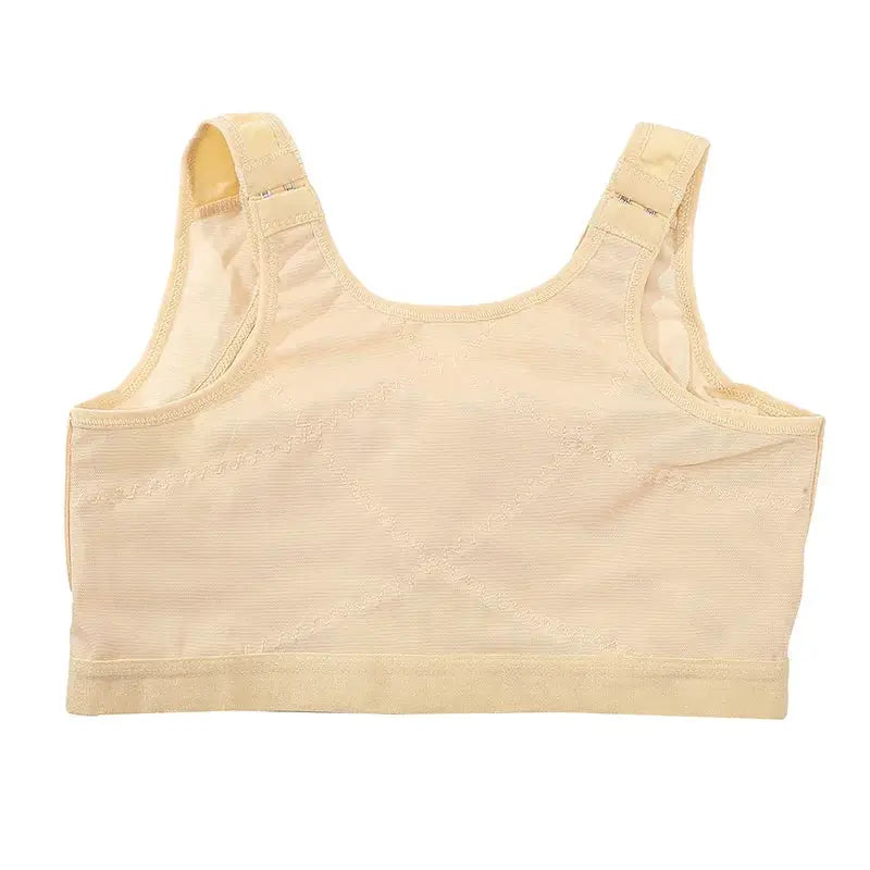 Women's post-surgery compression bra beige Simples Market front-closure bralette