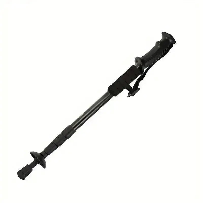 Simples Market ultralight trekking pole, black, foldable telescoping design with shock absorption, adjustable.