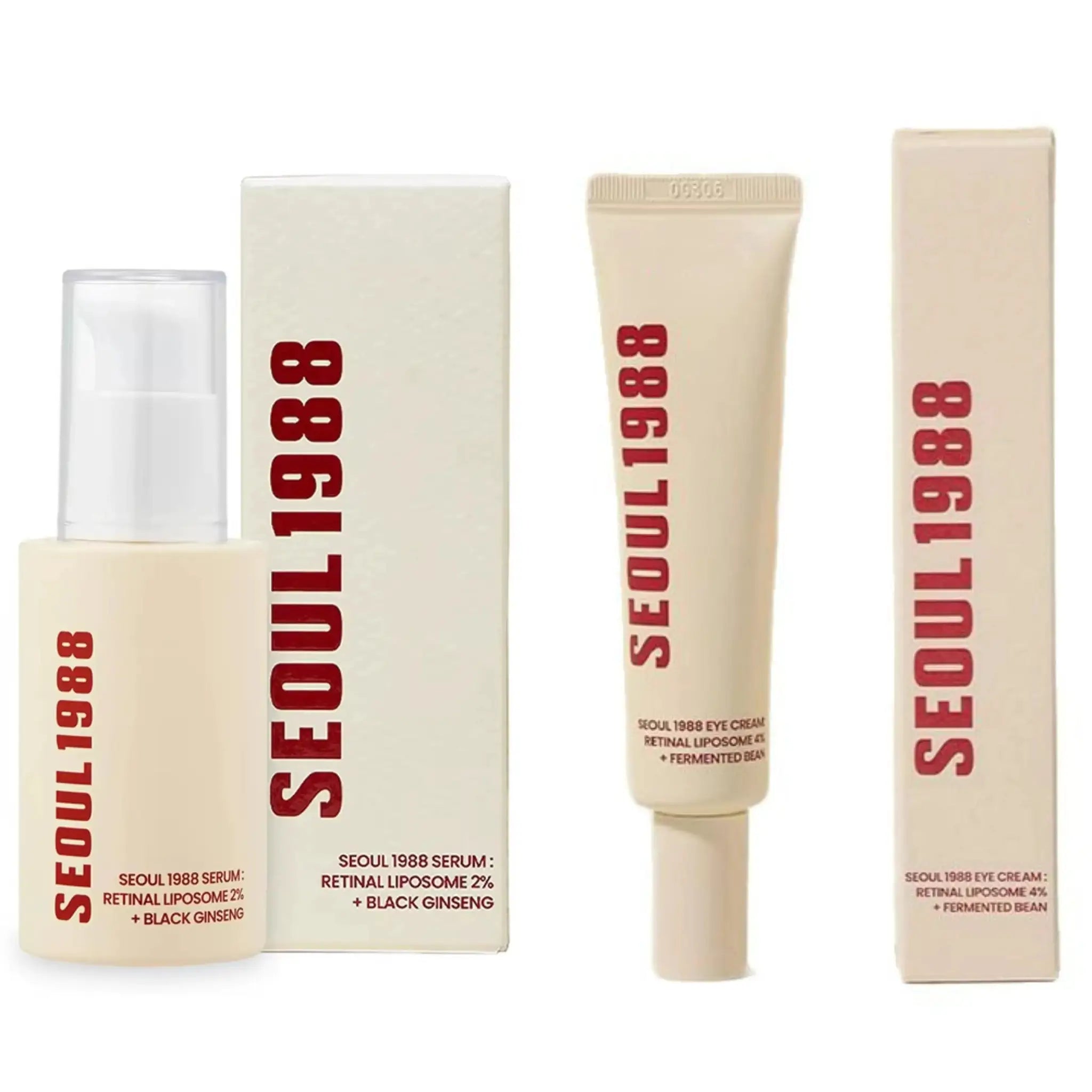 Korean 1988 Retinol Face Care Serum With Black Ginseng Niacinamide Vitamin C Peptides For Firming Anti Aging