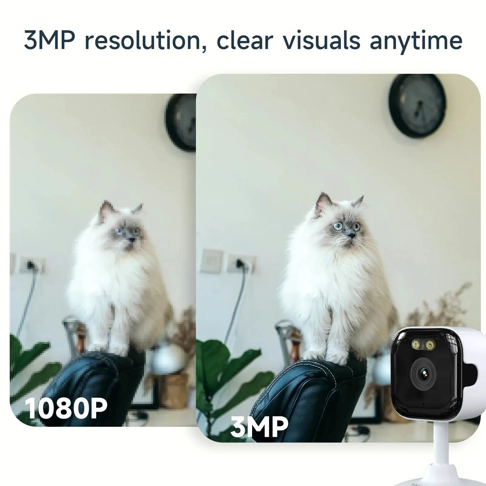 HEIYOUCAM Window Camera by Simples Market, 3MP indoor camera with full-color night vision through a window