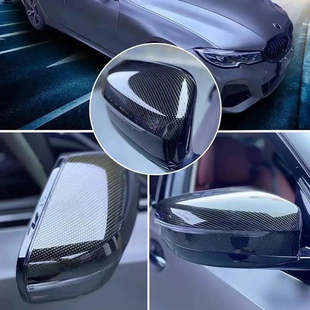 9D Carbon Fiber Car Sticker glossy black self-adhesive vinyl wrap for mirrors and trims, anti-scratch