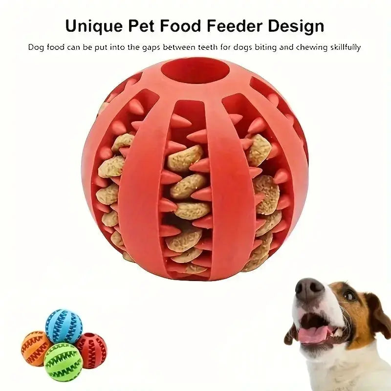 Nontoxic Bite Resistant Dog Ball Toy For Dogs And Cats Treat Dispenser Chew Toy Dental Cleaning Ball