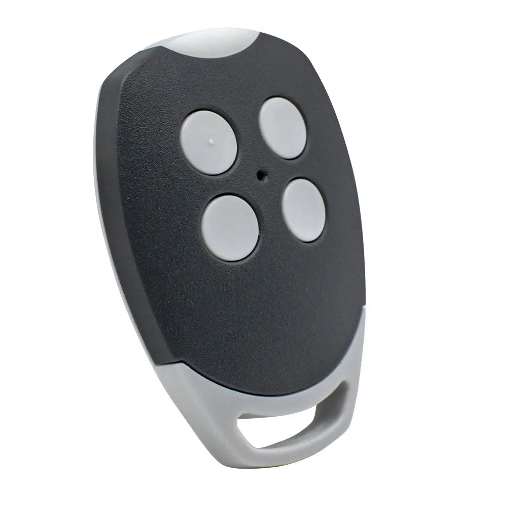 Simples Market four-button garage door remote control, black body with gray buttons, 433.92MHz rolling code