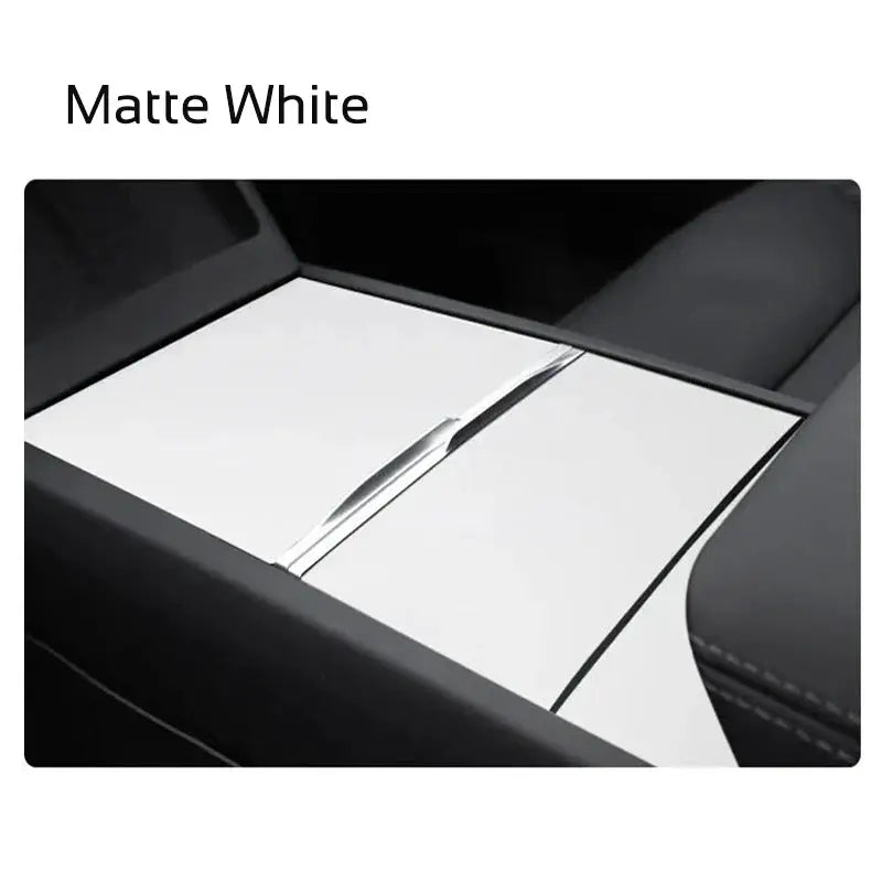 Center console cover protector for Tesla Model 3/Y, matte white