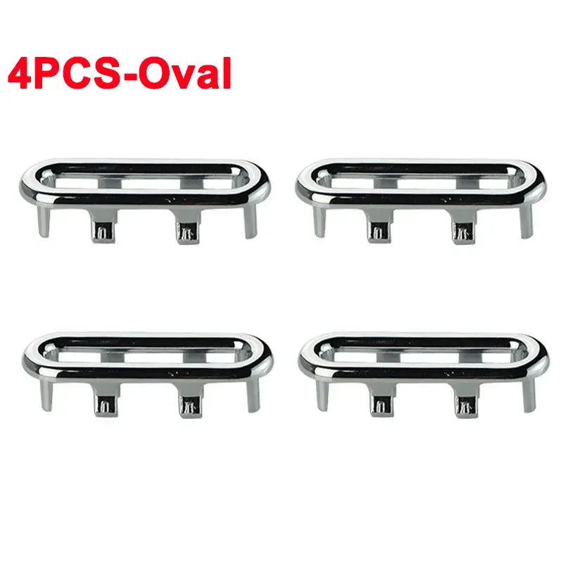 4-piece oval chrome sink overflow covers for kitchen and bathroom basins
