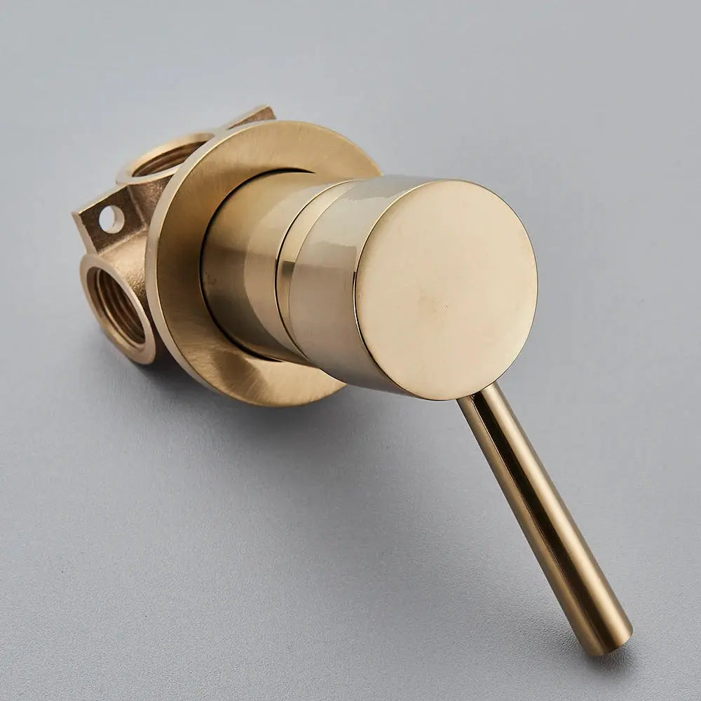 Brass concealed mixer valve with round lever handle for hot and cold water