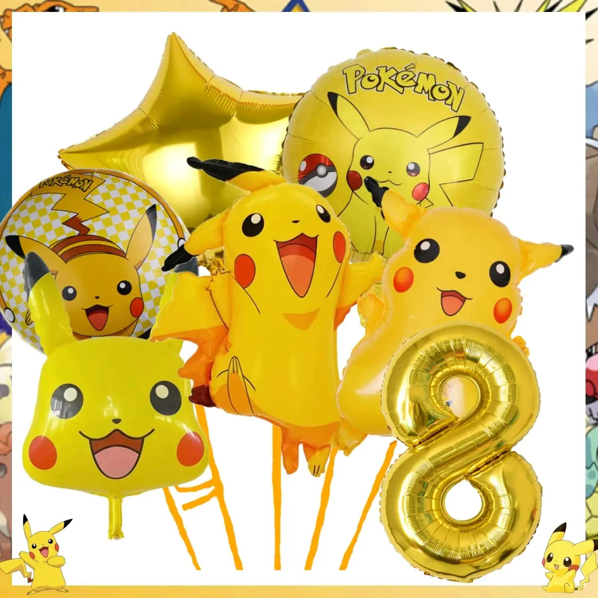 Pokemon Pikachu Birthday Party Decor Set Disposable Tableware Tablecloth Cups Plates Napkins Balloons Baby Shower Kids