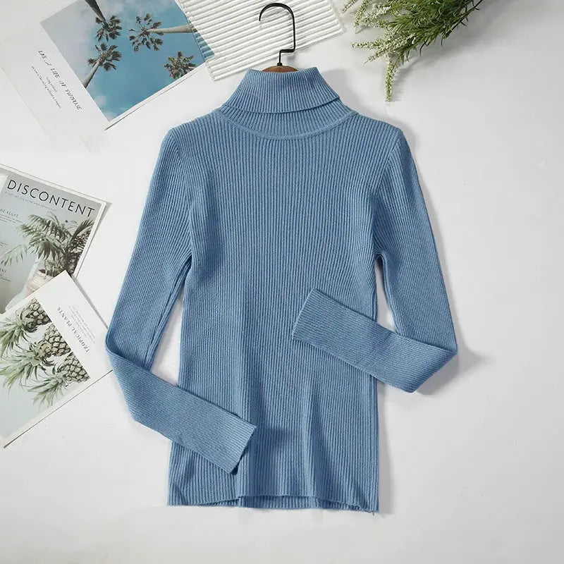 EverSoft Women Turtleneck Knitted Sweater Soft Cashmere Blend For Cozy Warmth In Autumn And Winter