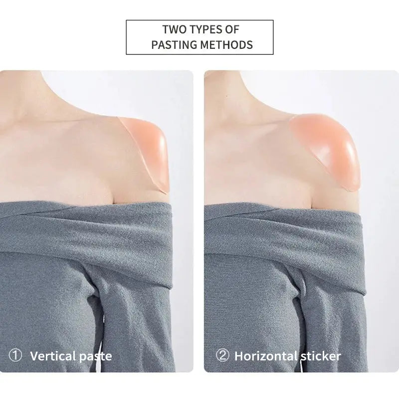 Invisible Silicone Shoulder Pads That Instantly Create Right Angled Shoulders, Detachable And Reusable