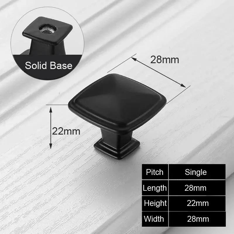 Black Aluminum Cabinet Knobs And Handles For Kitchen And Furniture Drawer Pulls Cupboard Handles