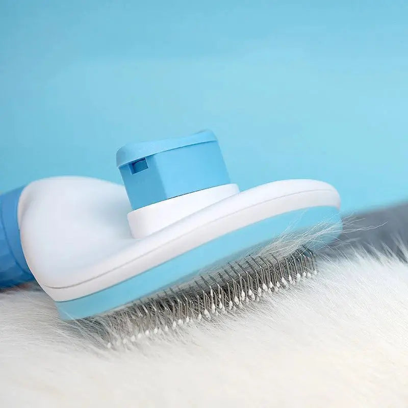 Pet Dog Hair Brush And Cat Comb For Grooming And Care Stainless Steel Long Hair Tool For Dogs And Cats
