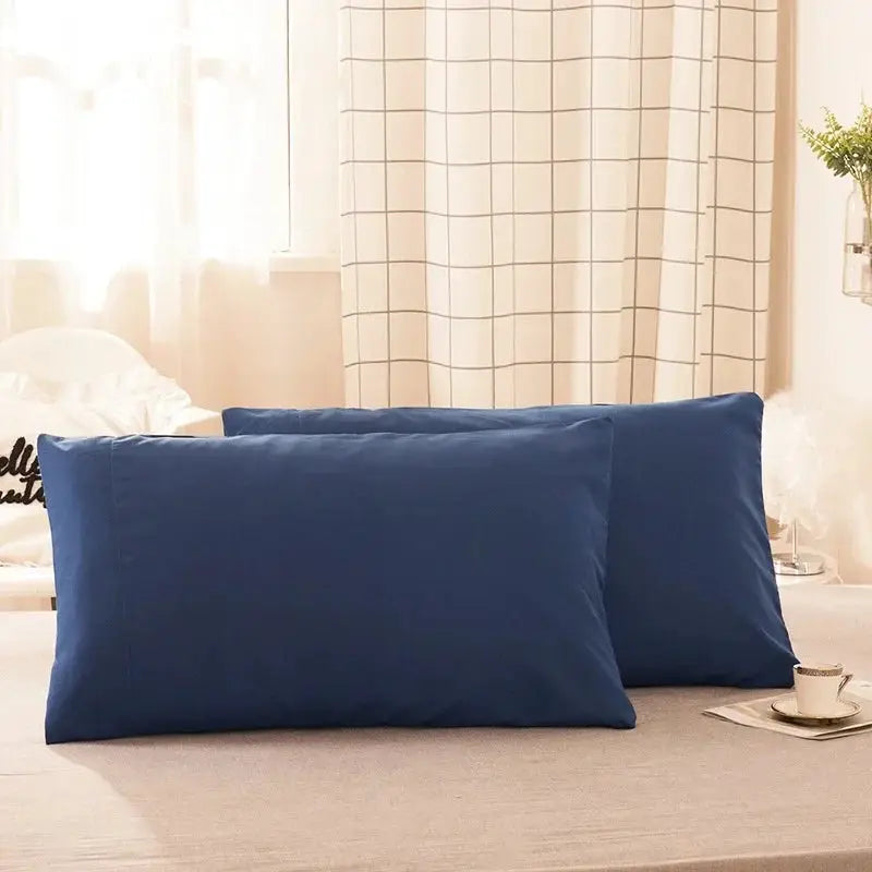 2-piece blue pillowcase set by Simples Market for the bedroom, soft fabric, insert not included