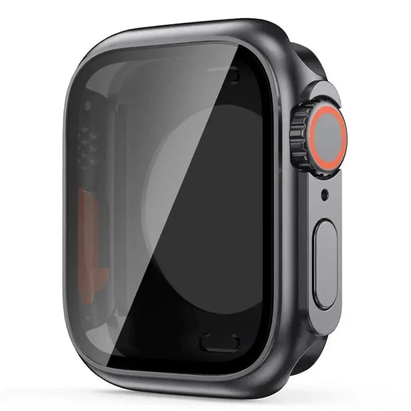 Apple Watch bumper case with front screen protector in dark gray PC for 40–46mm models