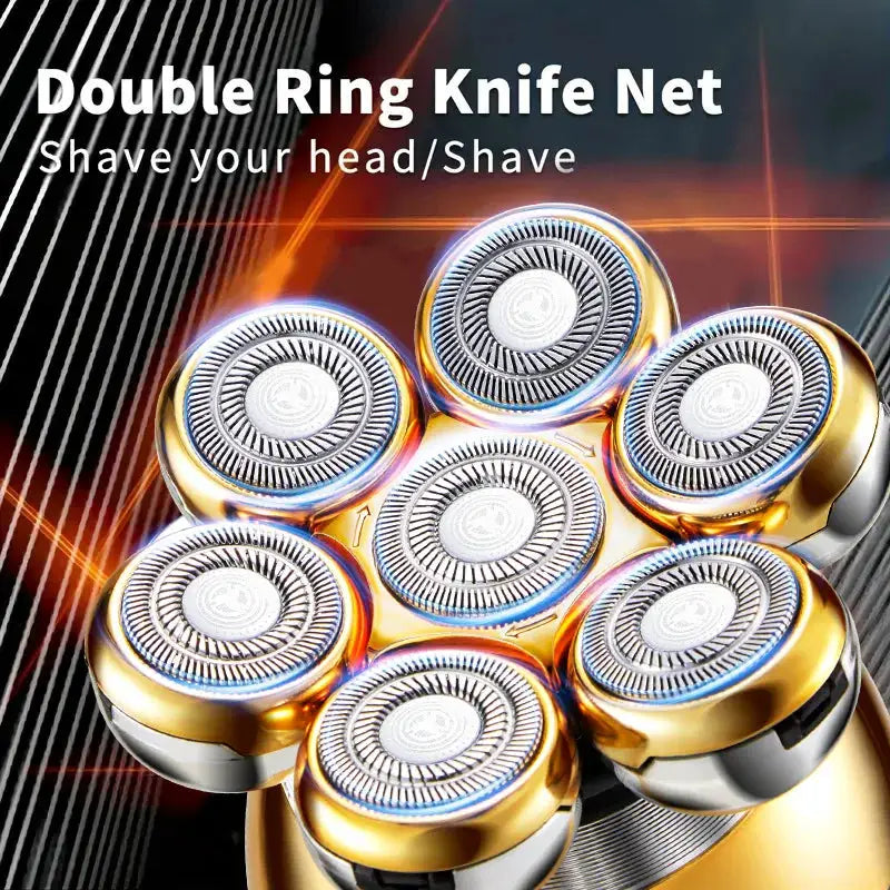 5 In 1 7D Floating Blade Shaver For Men Beard Trimmer Clipper