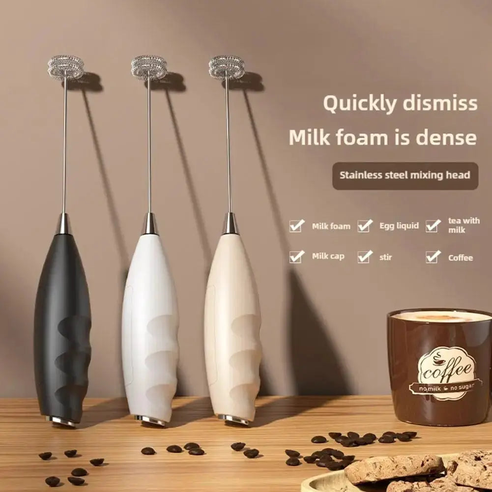 Wireless Electric Milk Frother Handheld Battery Powered Foamer For Coffee Cream Soups Desserts And Baking Accessories