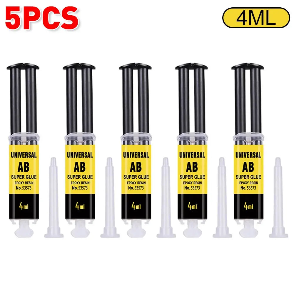 Two Part Epoxy Resin AB Glue Waterproof Fast Acting Adhesive For Wood Plastic Metal Glass Ceramic Repair Bonding