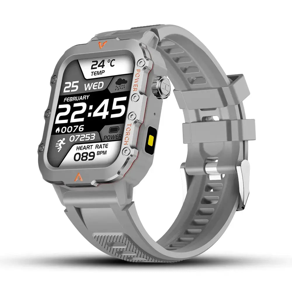 LAXASFIT Men Sports Smart Watch With 1.71 Inch HD Touch Screen Blood Oxygen Bluetooth Calling And Multi Sport Modes