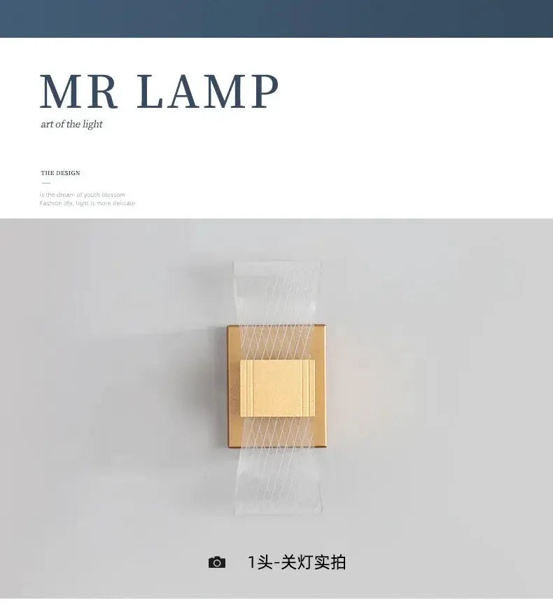 MR LAMP Nordic luxury LED wall lamp; aluminum bedside wall light by Simples Market