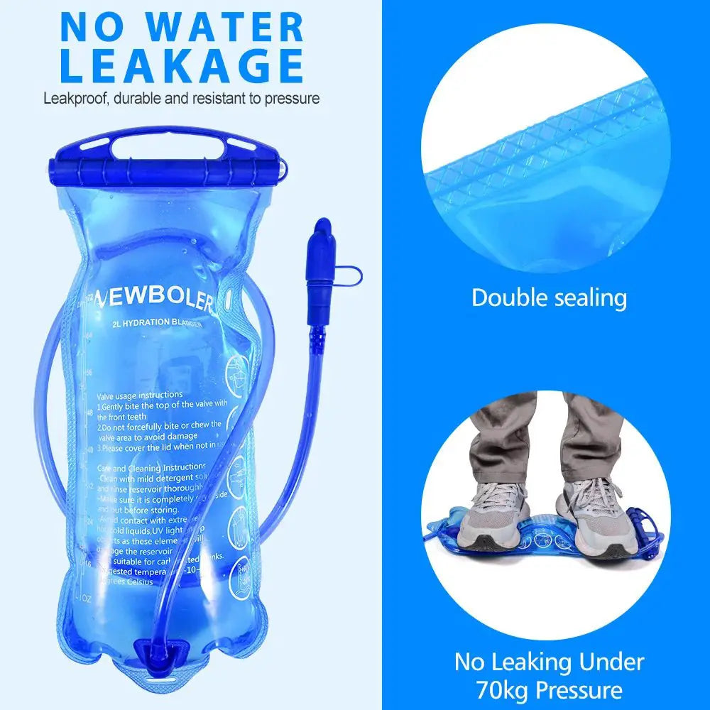 NEWBOLER Water Bag Reservoir Water Replenishment Bag Storage Bag without Bisphenol 1.5L 2L 3L Running Sports Tank Backpack - Simples Market