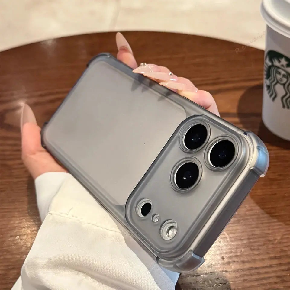 NovaGuard Cute Matte Clear Phone Case For iPhone 11 12 13 14 15 16 17 Pro Max Plus XR XS Shield Shockproof Protection