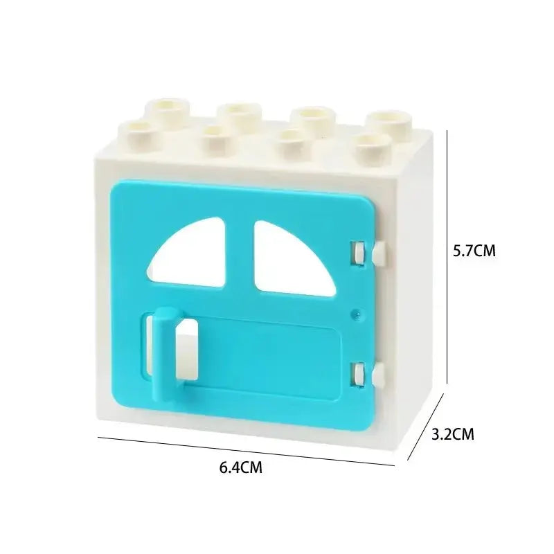 Big Building Blocks Houses Kit With Doors Windows Walls And Roof Compatible With Large Bricks Boys And Girls Toy Gifts