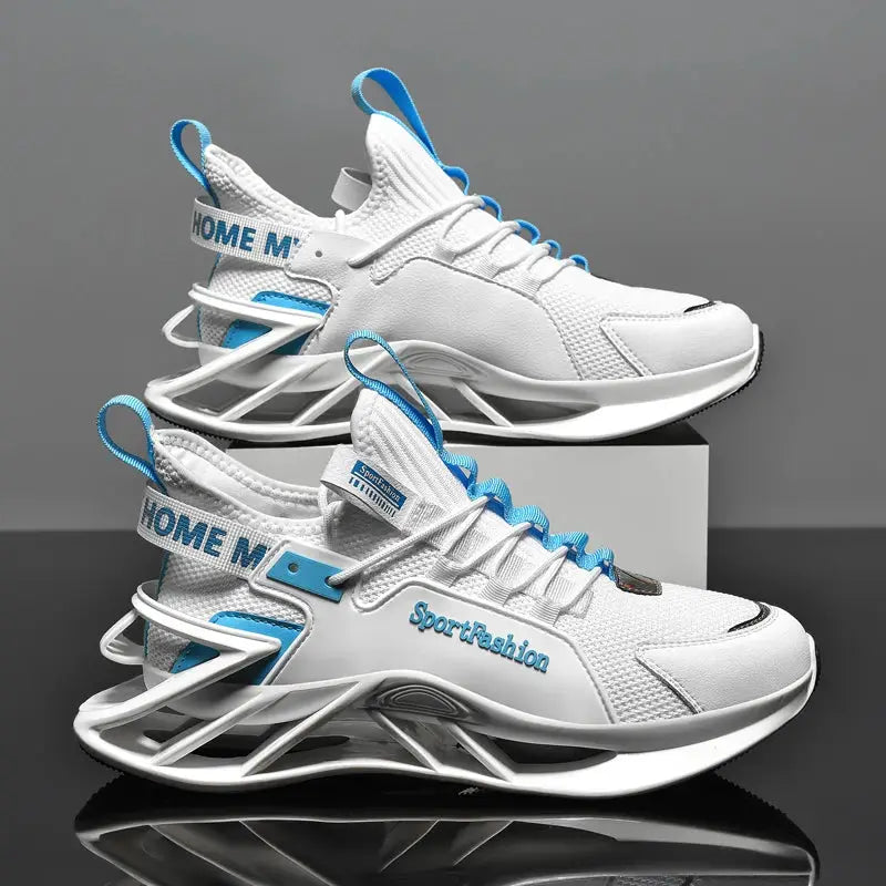 Mens Casual Sneakers Breathable Flyknit Upper Running Shoes Luxury Trainers For Everyday Wear