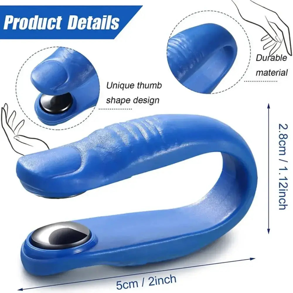 Simples Market Shiatsu thumb and hand acupressure clip, blue silicone with metal ball